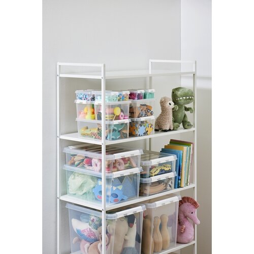 SmartStore Pojemnik z białymi zatrzaskami Classic, 14 l