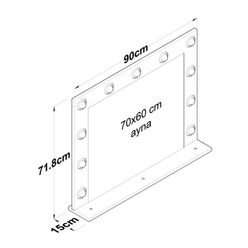Dekoracyjne lustro Ella White