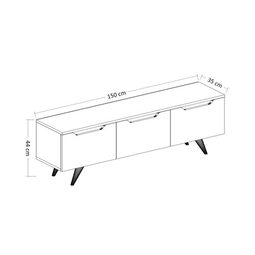 TV-Lowboard Prag White