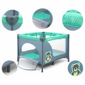 Tarc de joacă pliabil Milly Mally Funt Mint Bear , 100 x 100 cm