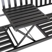 Happy Green Bank mit Ablagetisch Rea 150 x 60 x 85, schwarz