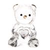 Ursuleț cu inimioară, din sticlă, transparent, 4 x 2 x 3 cm
