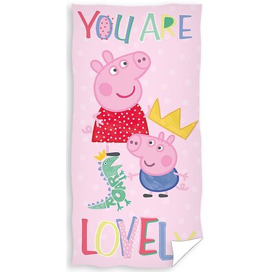 Prosop plajă Peppa Pig You Are Lovely,70 x 140 cm