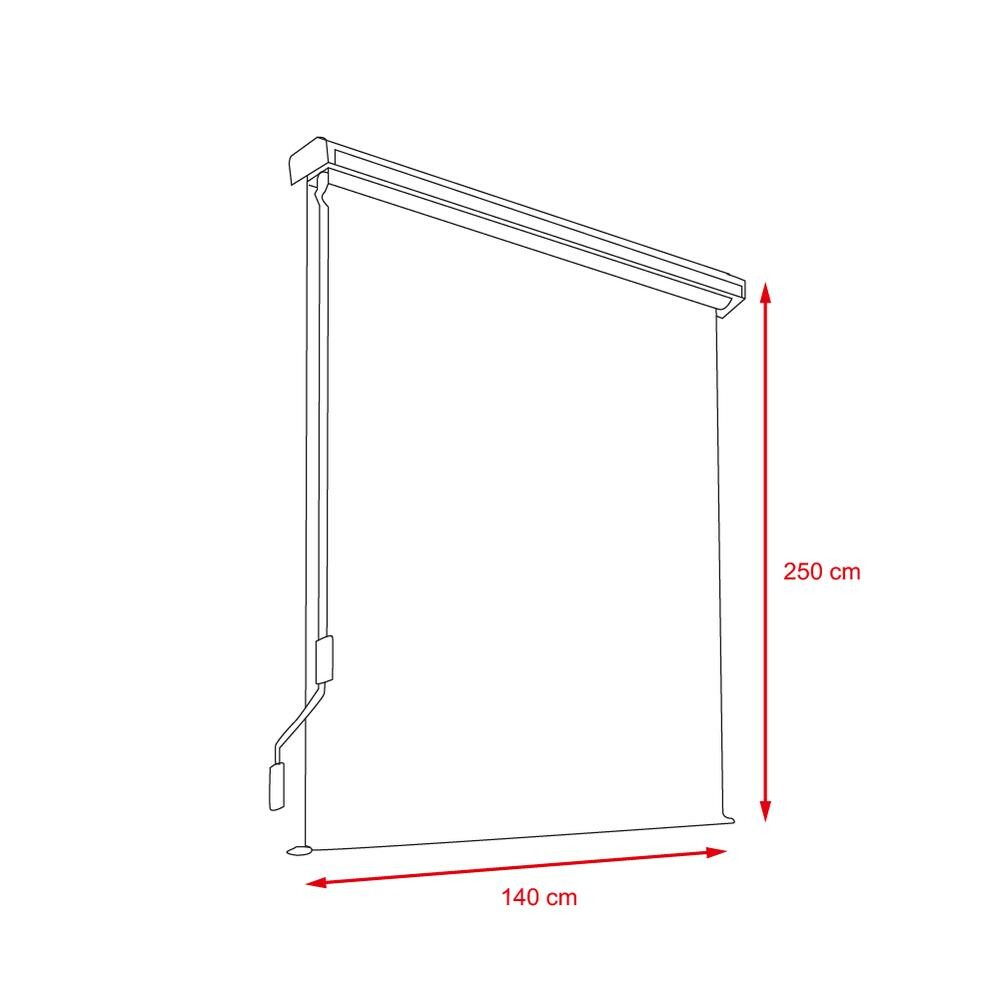 Vertikálna markíza Tacoma 140 cm, béžová, 140 cm