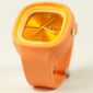 Silikonové hodinky analogové, oranžová