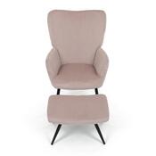 Fotoliu relaxant cu suport pentru picioare L7285PINK6, roz