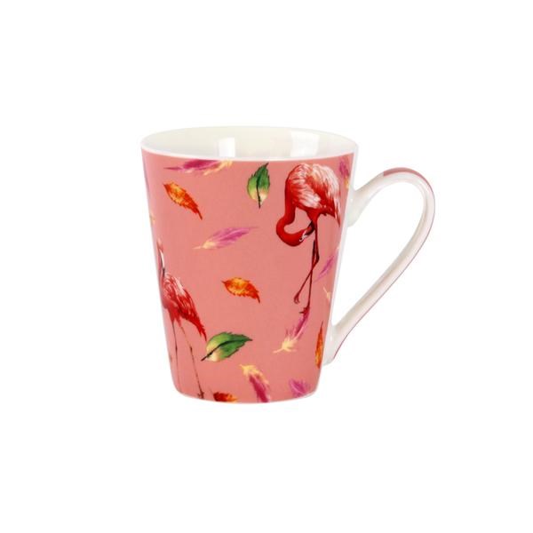 Keramický hrnček Plameniak 300 ml, ružová
