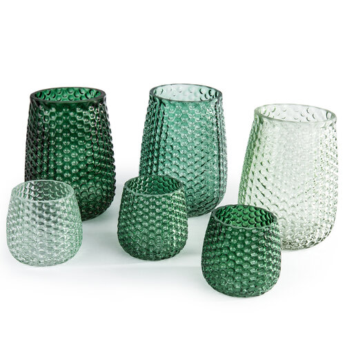 Elegantní skleněná váza, světle zelená
