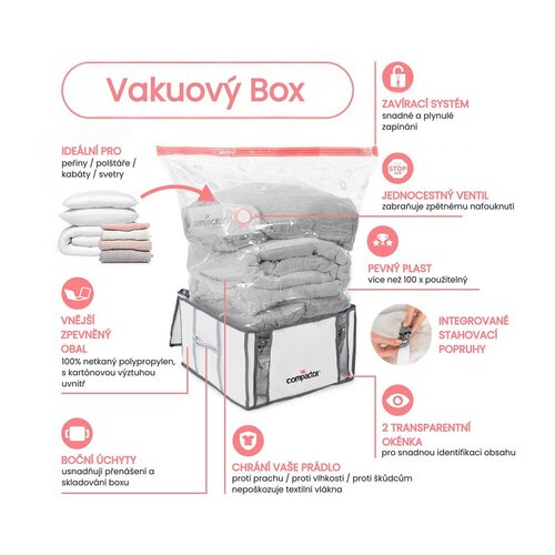Kompaktor Aufbewahrungsbox mit Vakuumbeutel L Life