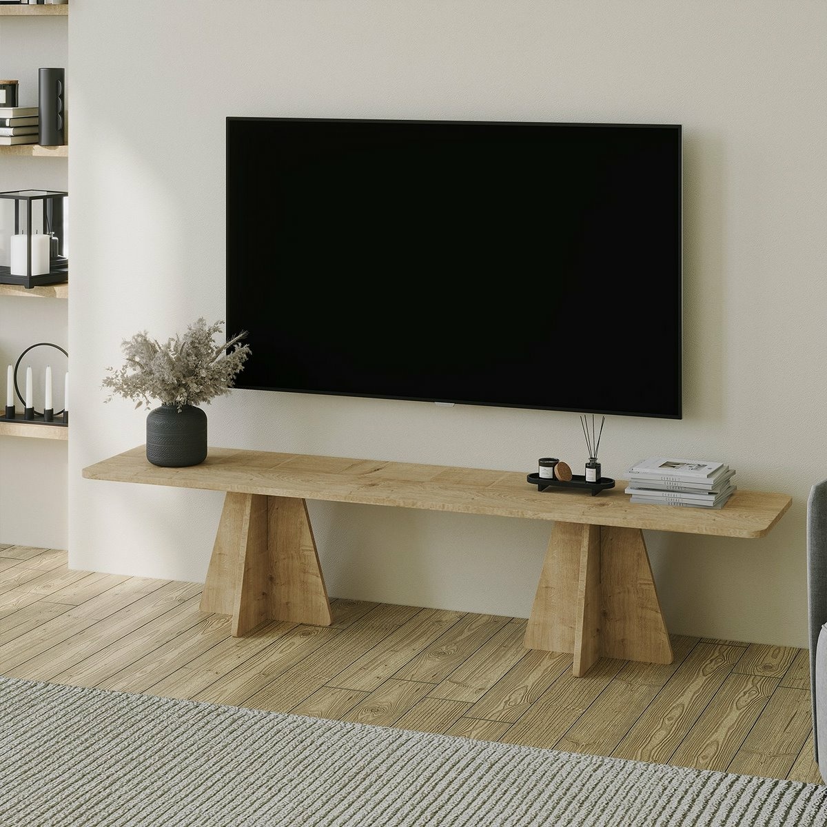 Televízny stolík Mushroom Sapphire Oak