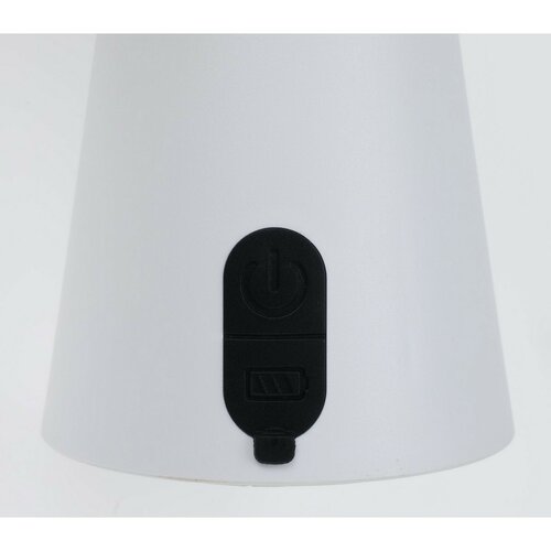 Boise kültéri hordozható LED asztali lámpa, fehér, USB, 15 x 17 cm, műanyag