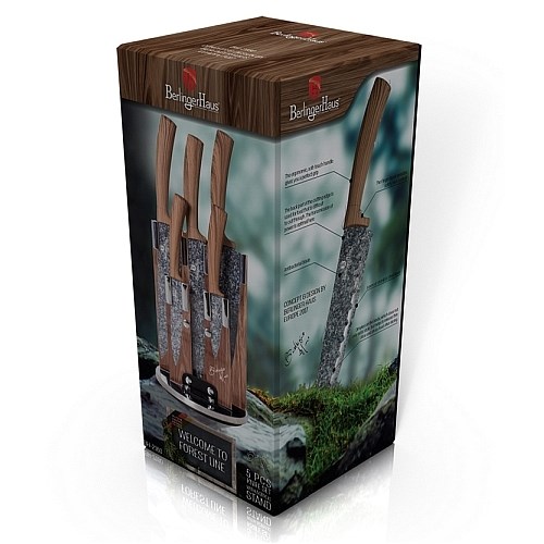 Set de cuţite Berlinger Haus, 6 piese, în suport, Forest Line