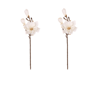Virágcsokor Magnolia, 2 db, fehér, 65 cm