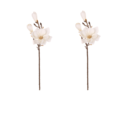 Set kvetov Magnólia, 2 ks, biela, 65 cm