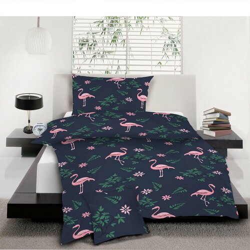 Bavlnené obliečky Flamingo, 140 x 200 cm, 70 x 90 cm, 40 x 40 cm