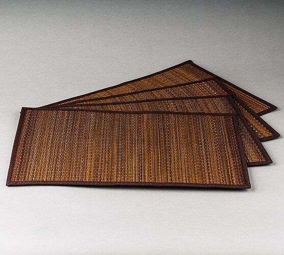 Podkładki na stół Trawa pampasowa, brązowe, 30 x 45 cm, zestaw 4 szt.