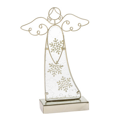 Božična dekoracija Stekleni angel, 30 cm