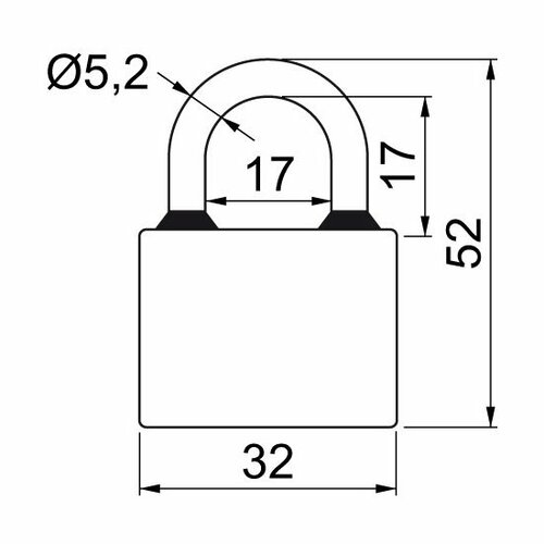 Набір з 3 навісних замків для спільного замикання- "SU" RV.OVAL.32.SET3