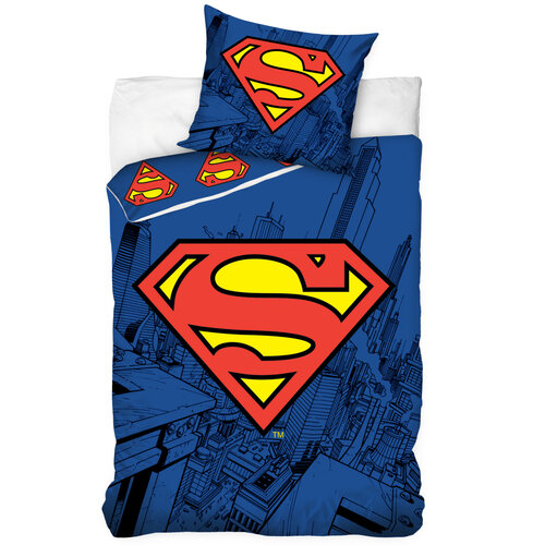 Detské bavlnené obliečky Superman, 140 x 200 cm, 70 x 80 cm