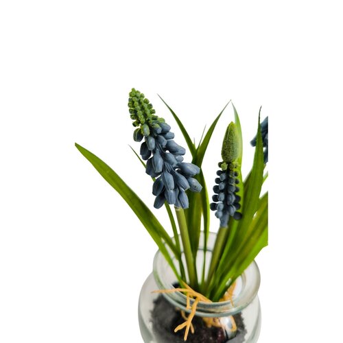 Bluebell artificială în sticlă, 19 cm
