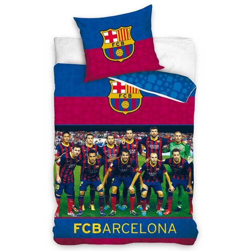 Bavlnené obliečky FC Barcelona hráči, 140 x 200 cm, 70 x 80 cm