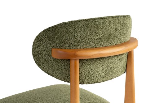 Set de scaune de sufragerie Lionte Green and DarkOak, 2 buc.