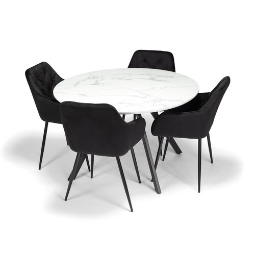 Jídelní židle BOUDOIR černá, 2 ks
