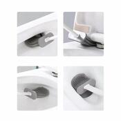 AQUALINE TF010 WC silikonová štětka nástěnná/na postavení, bílá