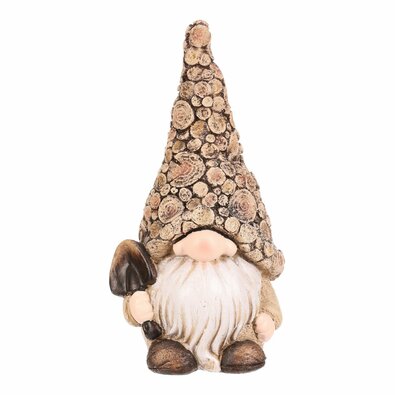 Záhradná dekorácia Škriatok lopatka, 11 x 9 x 21 cm, polyresin