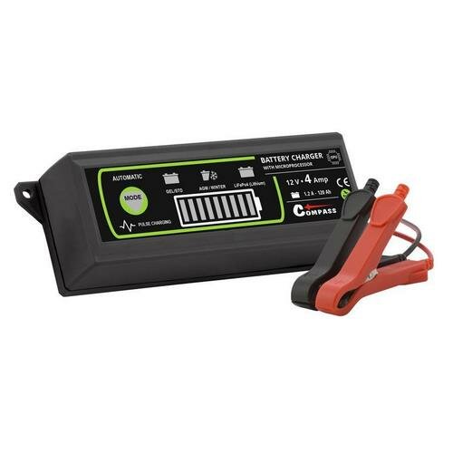 Compass mikroprocesszor töltő PB/GEL 4 Amp, 12 V
