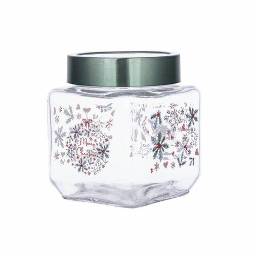 Altom Sklenená dóza s viečkom Xmas, 500 ml