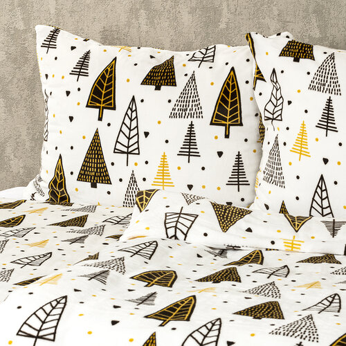 4Home Bettwäsche Mikroflanell Nordic Tree,  140 x 200 cm, 70 x 90 cm