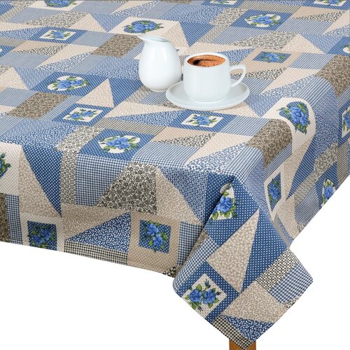 Bellatex Tischtuch EMA Patchwork blau, 70 x 70 cm