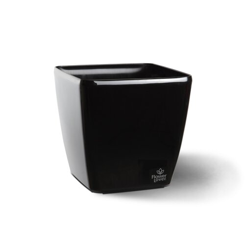 Flower Lover Pokrov za cvetlični lonec QuadratoEasy črn, 24 cm