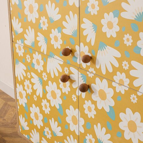 Schrank Posy White and Yellow