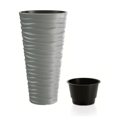 Pflanzgefäß Sand Slim, Grau