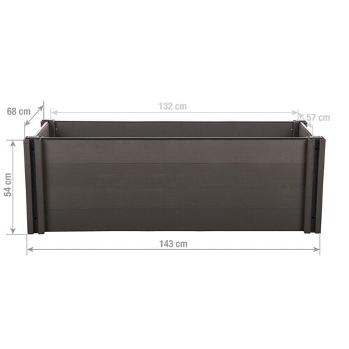 Paturi de flori ridicate G21 Crop 143 x 68 x 54,WPC, Eben
