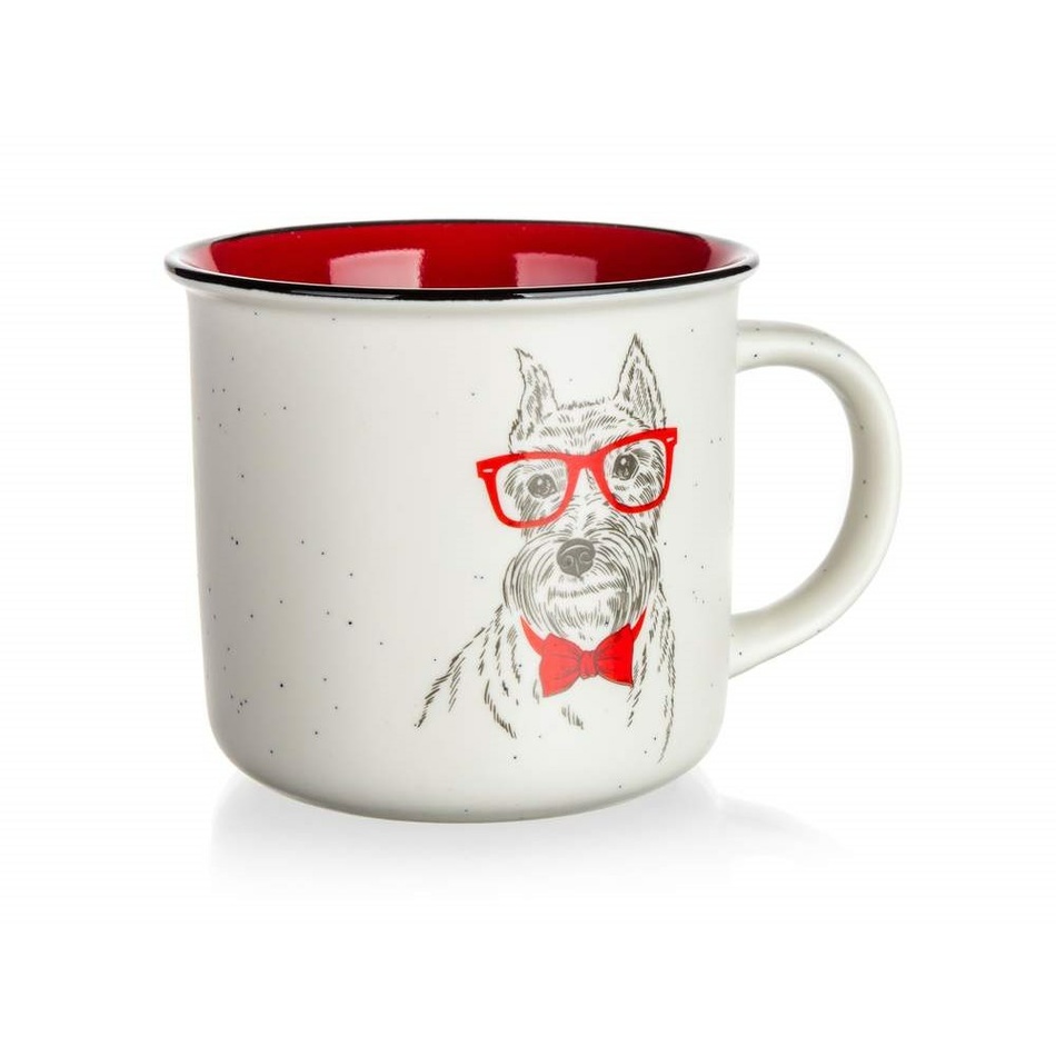 Obrázok BANQUET Hrnek keramický DOG WITH GLASSES 400 ml