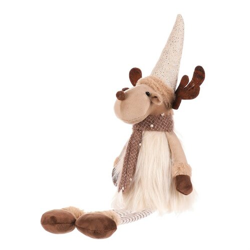 Decorațiuni de Crăciun Sob cu picioare atârnate,înălțime 54 cm, bej/maro