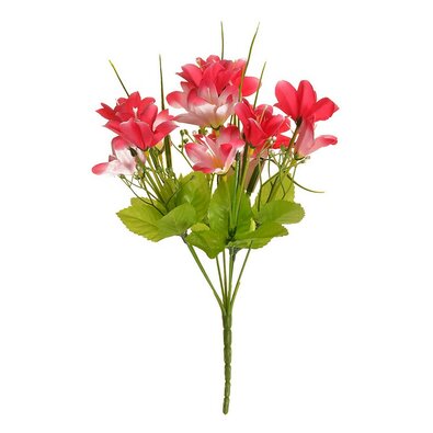 Kolorowy bukiet z trawą ozdobną, wys. 30 cm,różowy