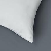 Satenasta posteljnina Luxury Collection bela/temno siva, 200 x 200 cm, 2 kos 70 x 90 cm