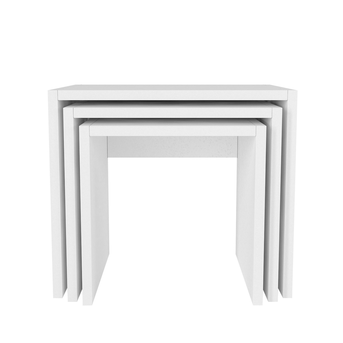 Odkládací stolek Zariel White, 3 ks - thumb (2)