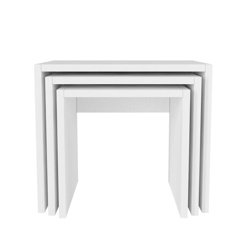 Măsuță auxiliară Zariel White, 3 buc.