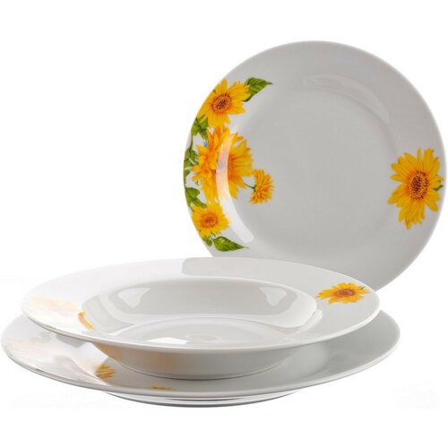 Banquet Sunny 18-częściowy zestaw talerzy