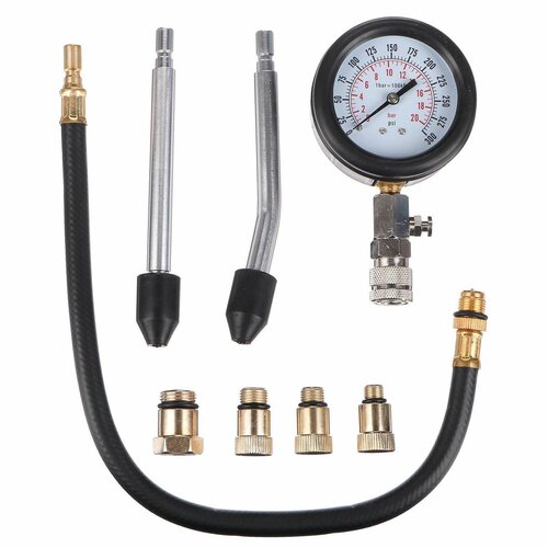 Sixtol Komplet za testiranje kompresije bencinskihmotorjev MECHANIC ENGINE TESTER 8, 0-20 bar, 8 kos