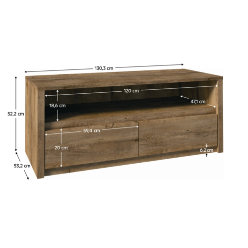 TV stolík MONTANA 130, dub Lefkas