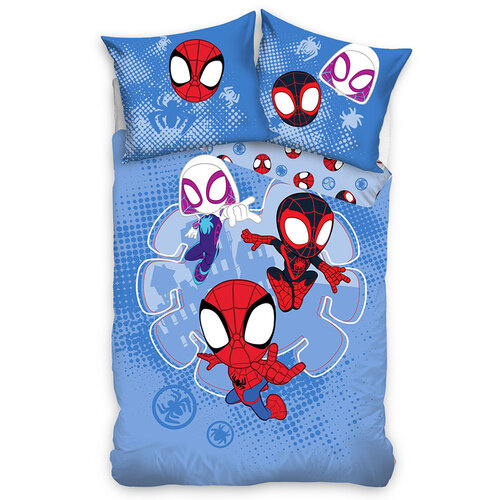 Carbotex Kinderbettwäsche aus Baumwolle Spidey Kleine Helden, 140x 200 cm, 70 x 90 cm