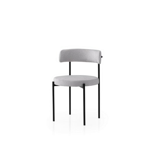 Súprava jedálenských stoličiek Gini Light Grey and Black, 2 ks