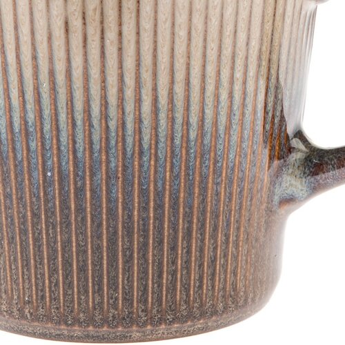 Sada 6 keramických hrnků Rustik 410 ml, světle hnědá