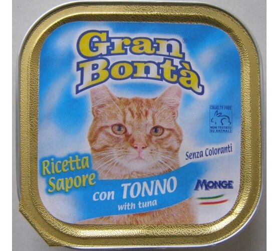 Paštéta Gran Bonta s tuniakom pre mačky, 100g